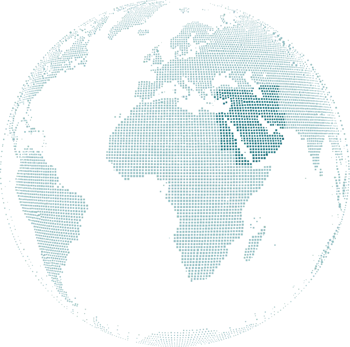 Dotted globe